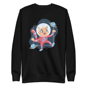 unisex-premium-sweatshirt-black-front-6a16d7b71263b.jpg Space Cat Sweatshirt