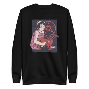 unisex-premium-sweatshirt-black-front-6a16f2b44403d.jpg Demon Cat Sweatshirt