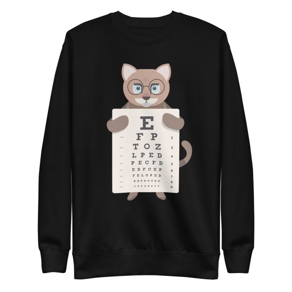 unisex-premium-sweatshirt-black-front-6a16f8dd741e3.jpg Cat Eye Chart Sweatshirt