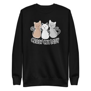 unisex-premium-sweatshirt-black-front-6a179d3aef1cd.jpg Crazy Cat Lady Sweatshirt