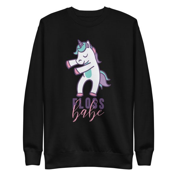 unisex-premium-sweatshirt-black-front-6a17aa3ab5964.jpg Floss Unicorn Sweatshirt