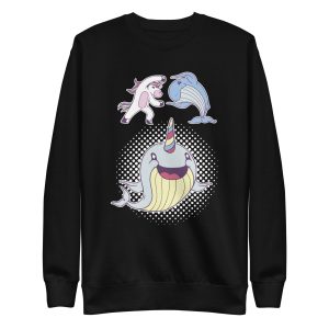 unisex-premium-sweatshirt-black-front-6a17b2d55cfee.jpg Narwhal Cute Sweatshirt