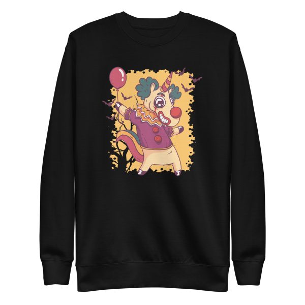 unisex-premium-sweatshirt-black-front-6a17b8e412a72.jpg Unicorn Clown Sweatshirt