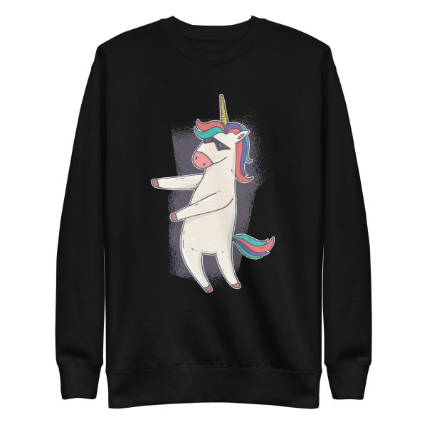 unisex-premium-sweatshirt-black-front-6a17b950ef0a5.jpg Unicorn Floss Dance Sweatshirt