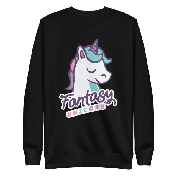 unisex-premium-sweatshirt-black-front-6a17dd302dfc7.jpg Fantasy Unicorn Sweatshirt
