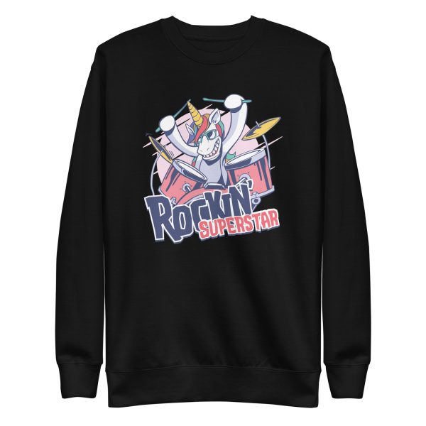 unisex-premium-sweatshirt-black-front-6a17e535abcec.jpg Unicorn Superstar Sweatshirt