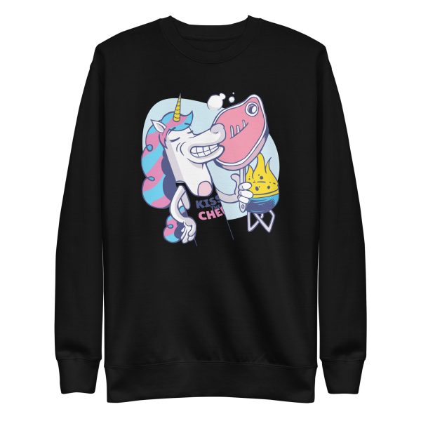 unisex-premium-sweatshirt-black-front-6a17eb06113e4.jpg Unicorn Steak Sweatshirt