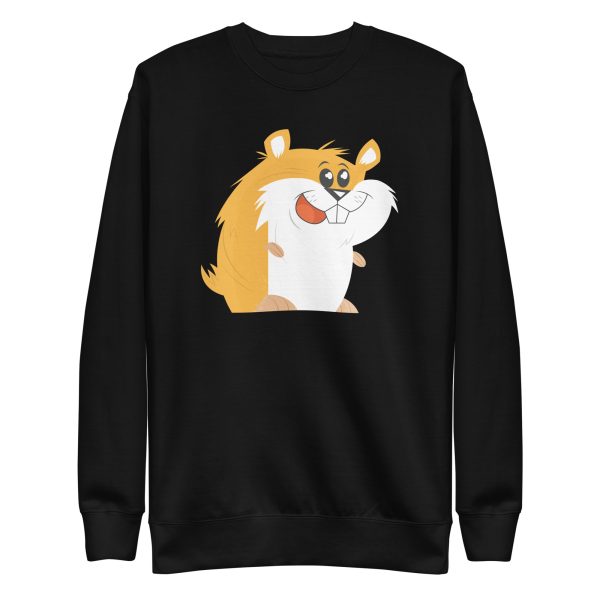 unisex-premium-sweatshirt-black-front-6a18111a6babf.jpg Cartoon Hamster Sweatshirt