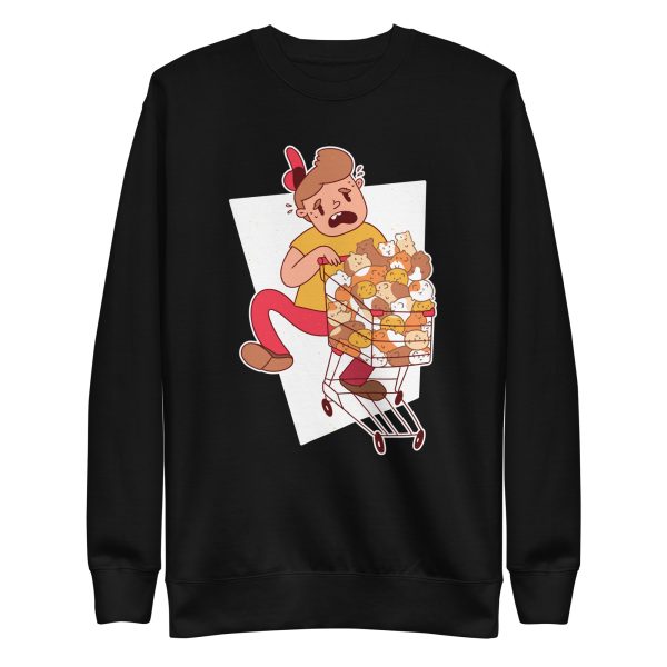 unisex-premium-sweatshirt-black-front-6a1811d951ecc.jpg Guy Buying Hamsters Sweatshirt