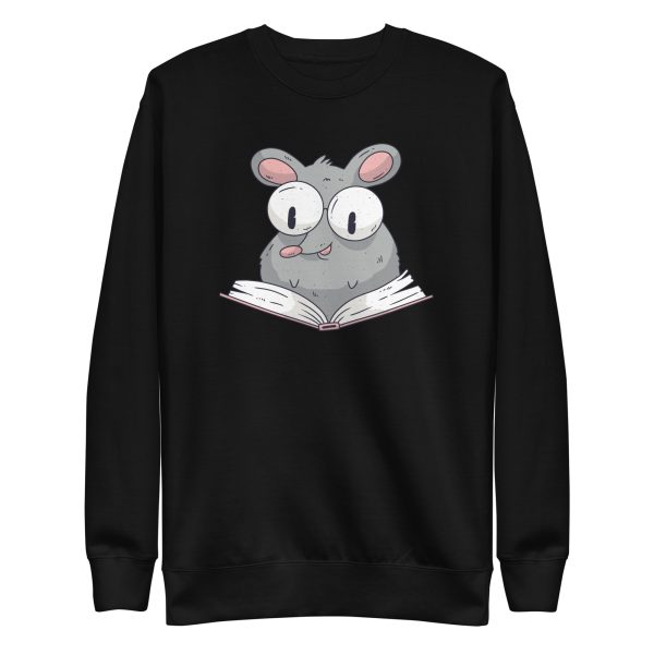 unisex-premium-sweatshirt-black-front-6a181fa8b729c.jpg Reading Rat Sweatshirt