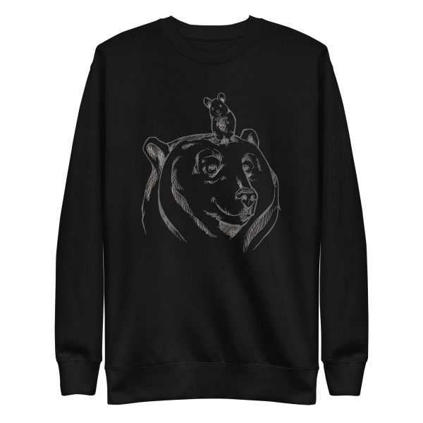 unisex-premium-sweatshirt-black-front-6a181ff738e73.jpg Bear and Mouse Sweatshirt