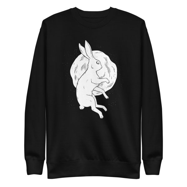 unisex-premium-sweatshirt-black-front-6a18341c9bbcc.jpg Moon Rabbit Sweatshirt