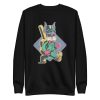 unisex-premium-sweatshirt-black-front-6a18354fd3afb.jpg Rabbit Carrying Guitar Sweatshirt