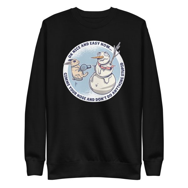 unisex-premium-sweatshirt-black-front-6a1835980f47a.jpg Rabbit Snowman Sweatshirt