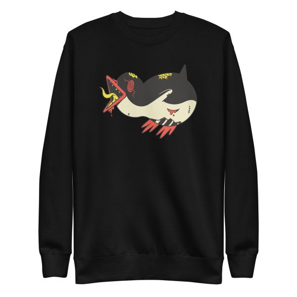 unisex-premium-sweatshirt-black-front-6a1841fd6ed8b.jpg Zombie Penguin Sweatshirt