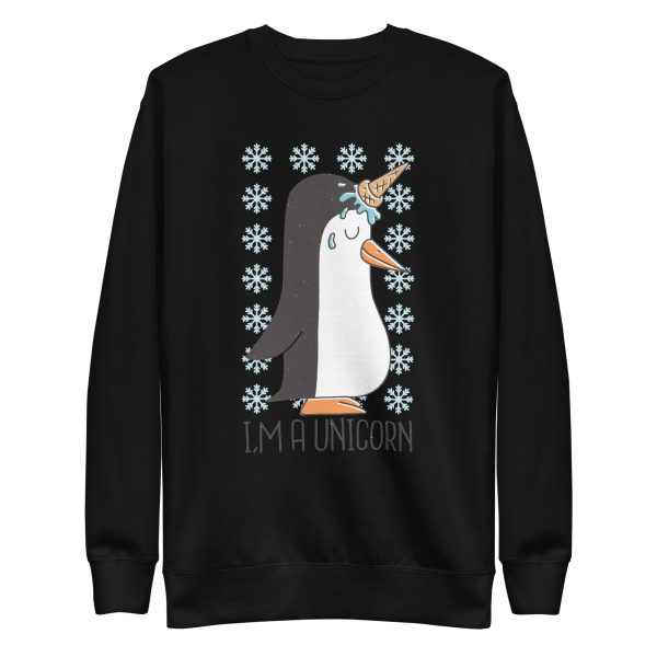 unisex-premium-sweatshirt-black-front-6a1843ea1e316.jpg Penguin Unicorn Sweatshirt
