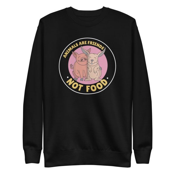 unisex-premium-sweatshirt-black-front-6a18f58881b8b.jpg Animals Are Friends Sweatshirt