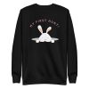 unisex-premium-sweatshirt-black-front-6a18f6856286f.jpg My First Hunt Sweatshirt