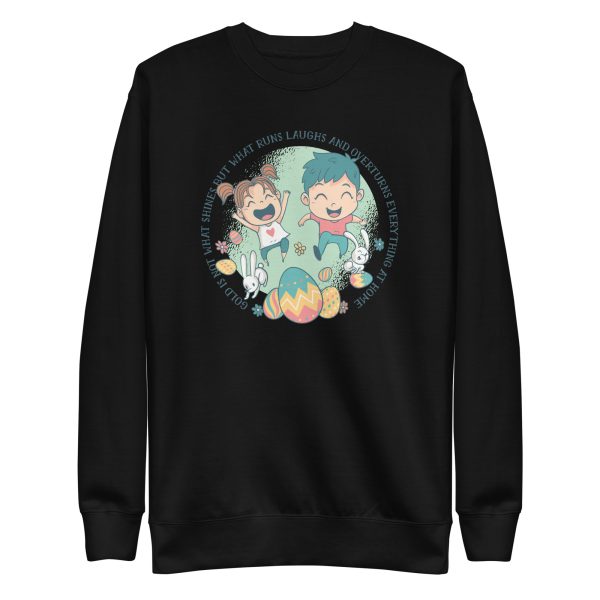 unisex-premium-sweatshirt-black-front-6a18f7170ea3b.jpg Kids Easter Sweatshirt
