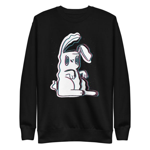 unisex-premium-sweatshirt-black-front-6a18f7bc0a2a3.jpg Trippy Bunny Sweatshirt