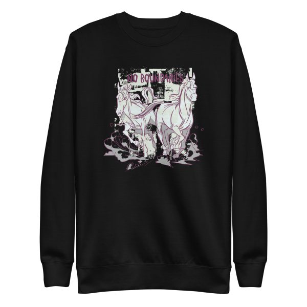 unisex-premium-sweatshirt-black-front-6a18fca977dba.jpg Running Horses Sweatshirt