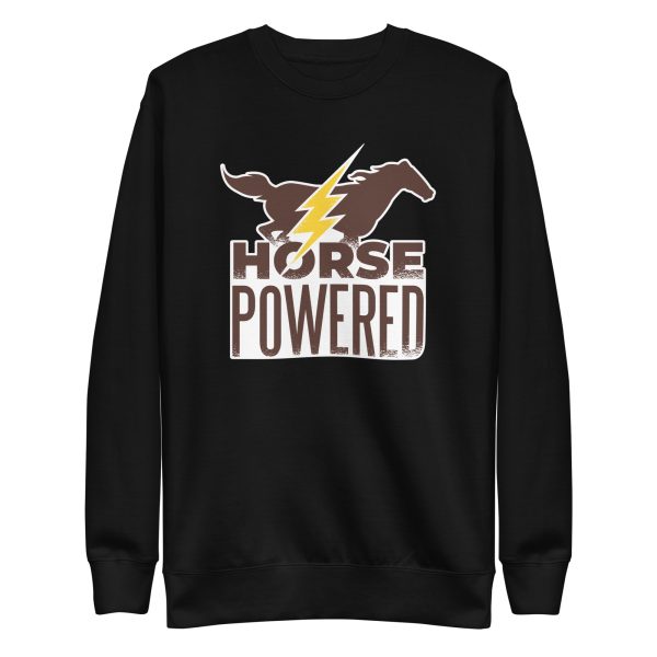 unisex-premium-sweatshirt-black-front-6a191bfae7f82.jpg Horse Powered Sweatshirt