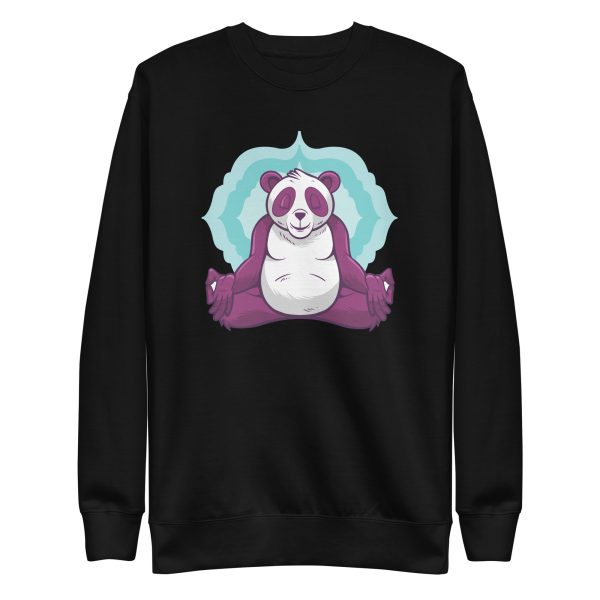 unisex-premium-sweatshirt-black-front-6a1921220deb7.jpg Panda Meditation Sweatshirt