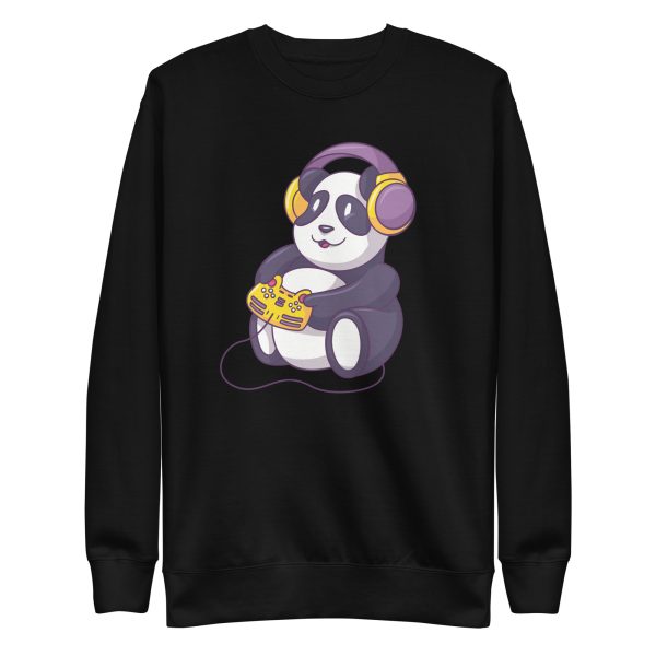 unisex-premium-sweatshirt-black-front-6a193d359d69f.jpg Gamer Panda Sweatshirt