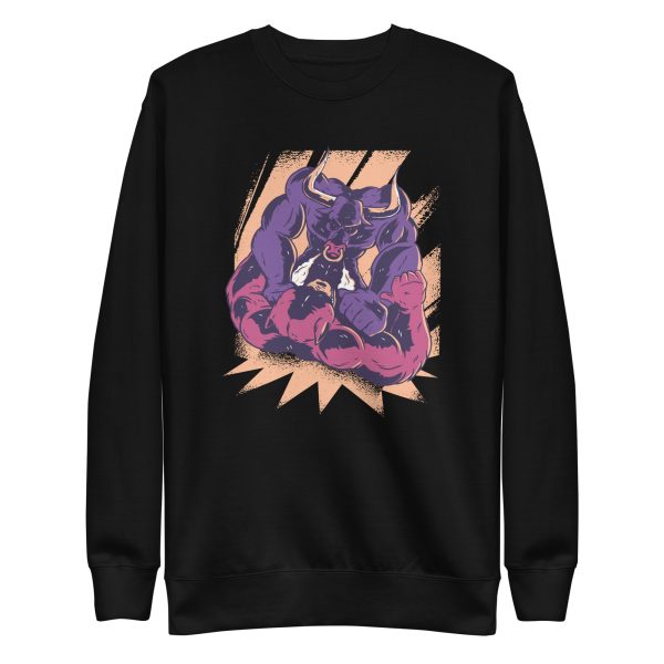 unisex-premium-sweatshirt-black-front-6a195a462ed4d.jpg Bull and Bear Fight Sweatshirt
