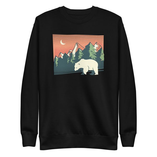 unisex-premium-sweatshirt-black-front-6a195f2f0b87f.jpg Polar Bear Landscape Sweatshirt