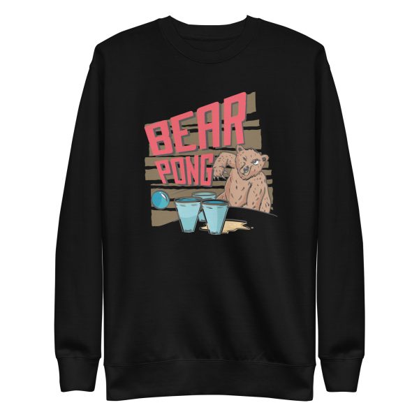 unisex-premium-sweatshirt-black-front-6a19615f7cb36.jpg Bear Pong Sweatshirt