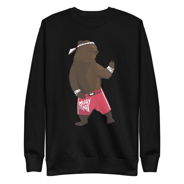 unisex-premium-sweatshirt-black-front-6a196320a8dfc.jpg Muay Thai Bear Sweatshirt