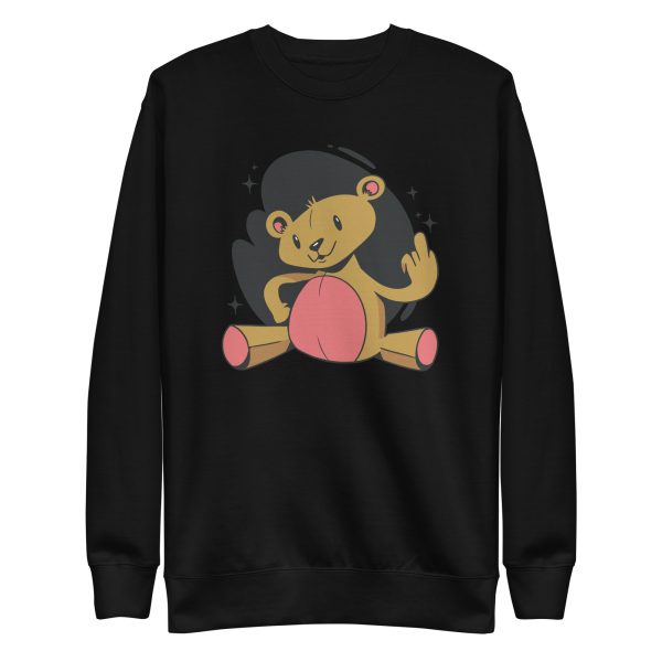 unisex-premium-sweatshirt-black-front-6a1969aa84b04.jpg Rude Teddy Bear Sweatshirt