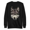 unisex-premium-sweatshirt-black-front-6a19860bd0b68.jpg Wolf Face Sweatshirt