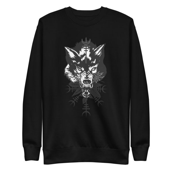 unisex-premium-sweatshirt-black-front-6a198b0acde67.jpg Wolf Head Sweatshirt