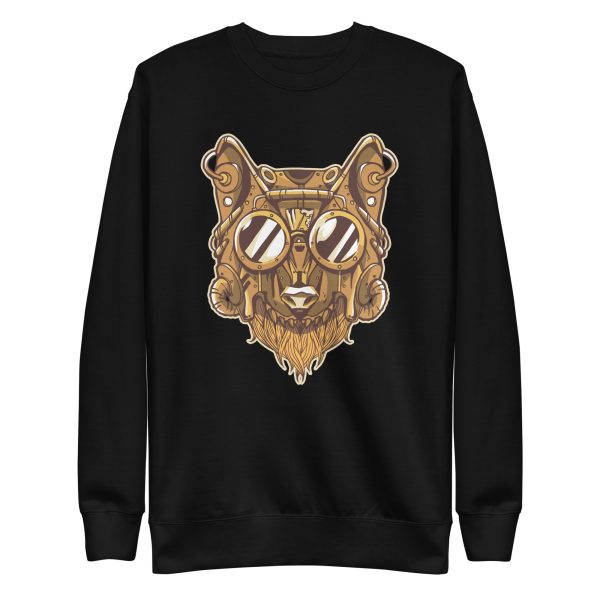 unisex-premium-sweatshirt-black-front-6a198d34bcb7f.jpg Steampunk Wolf Sweatshirt
