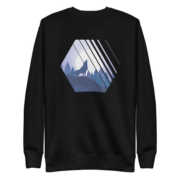 unisex-premium-sweatshirt-black-front-6a198d8c487ca.jpg Howling Wolf Sweatshirt