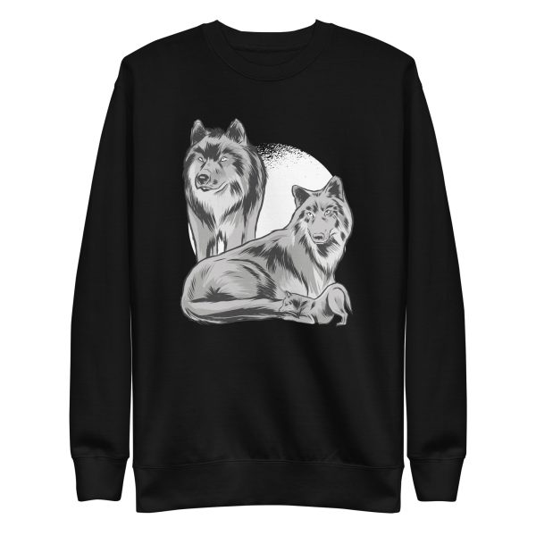 unisex-premium-sweatshirt-black-front-6a198e5b74ed4.jpg Wolf Family Sweatshirt