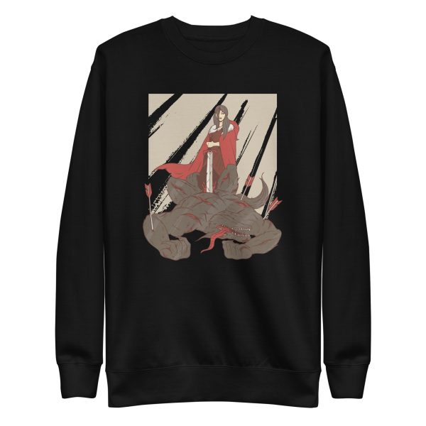 unisex-premium-sweatshirt-black-front-6a198efd5d9dc.jpg Red Hood Wolf Sweatshirt