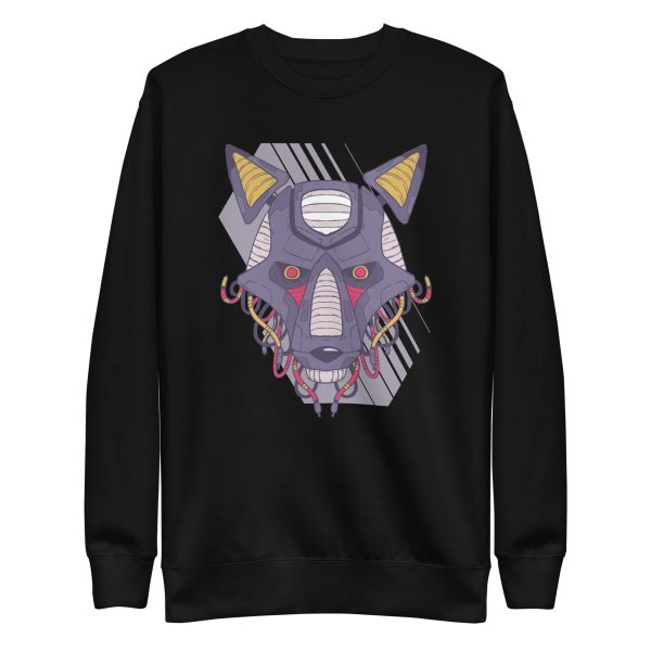 unisex-premium-sweatshirt-black-front-6a1a9be5dfc04.jpg Robot Wolf Sweatshirt