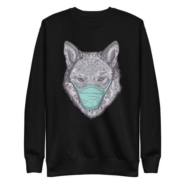 unisex-premium-sweatshirt-black-front-6a1ac9ff769bd.jpg Wolf Face Mask Sweatshirt