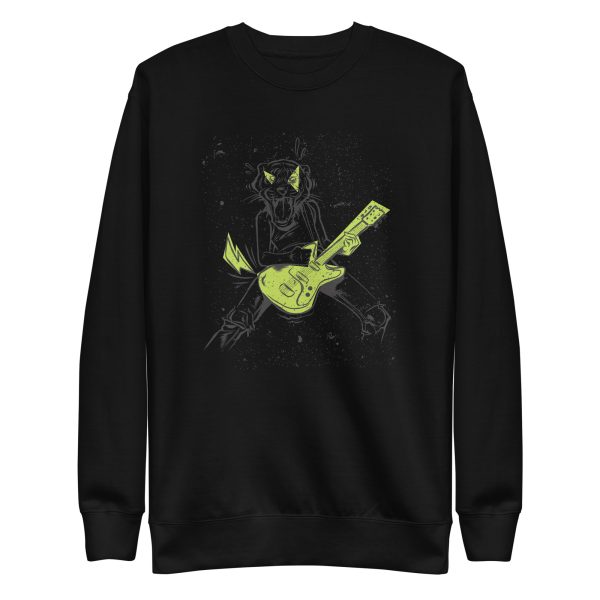 unisex-premium-sweatshirt-black-front-6a1accd21ab16.jpg Guitar Tiger Sweatshirt