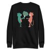 unisex-premium-sweatshirt-black-front-6a1ad0967a2d4.jpg Bear and Tiger Flowers Sweatshirt
