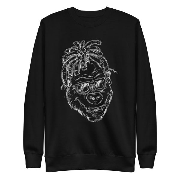 unisex-premium-sweatshirt-black-front-6a1ada36cf5ca.jpg Gorilla Hand Drawn Sweatshirt