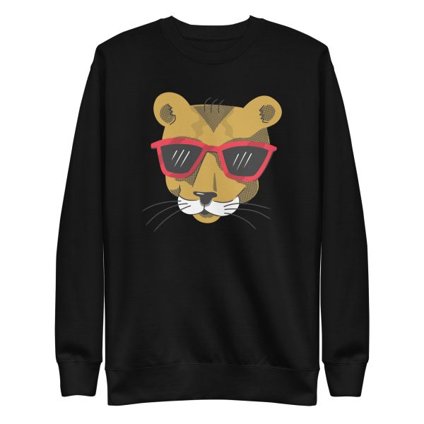 unisex-premium-sweatshirt-black-front-6a1afe14273a7.jpg Cool Mountain Lion Sweatshirt