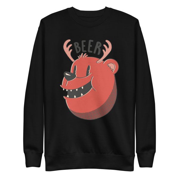unisex-premium-sweatshirt-black-front-6a1bc722247b1.jpg Bear Deer Sweatshirt