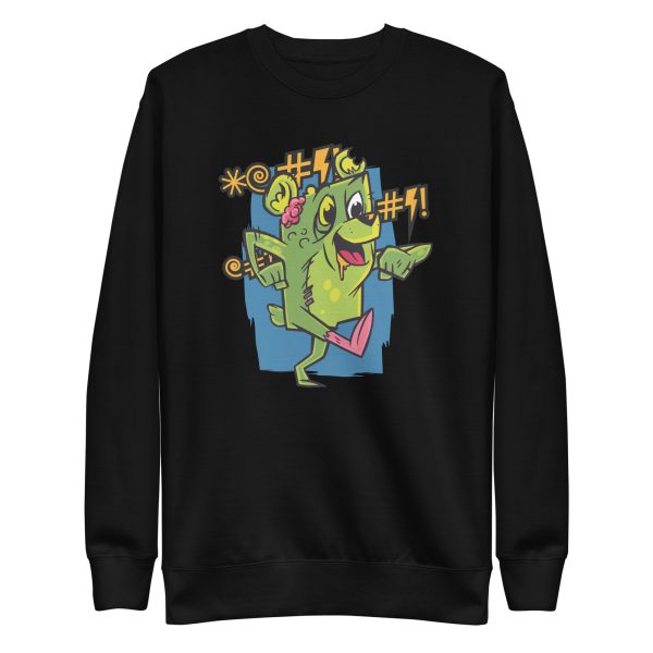 unisex-premium-sweatshirt-black-front-6a1bc84d06e1c.jpg Cursing Zombie Teddy Bear Sweatshirt