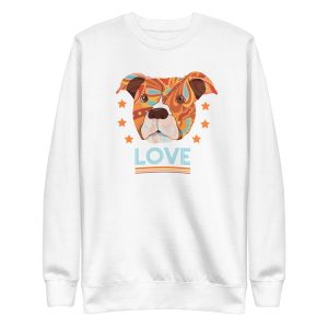 Pitbull Terrier Head Love Sweatshirt