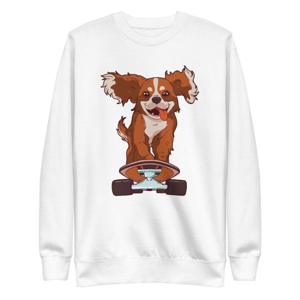 Cavalier Dog Skater  Sweatshirt
