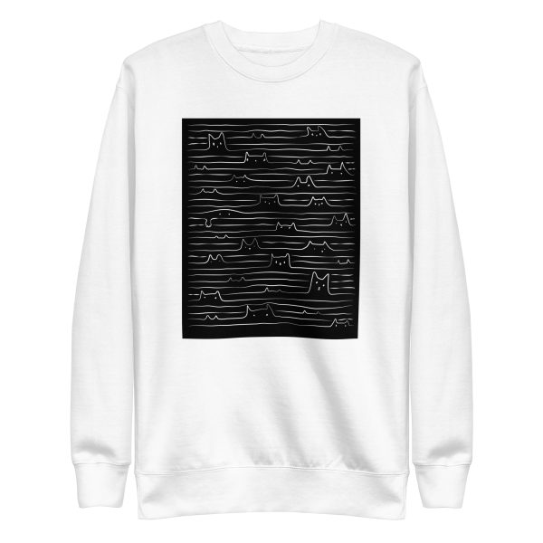 Doodle Lined Cats Sweatshirt